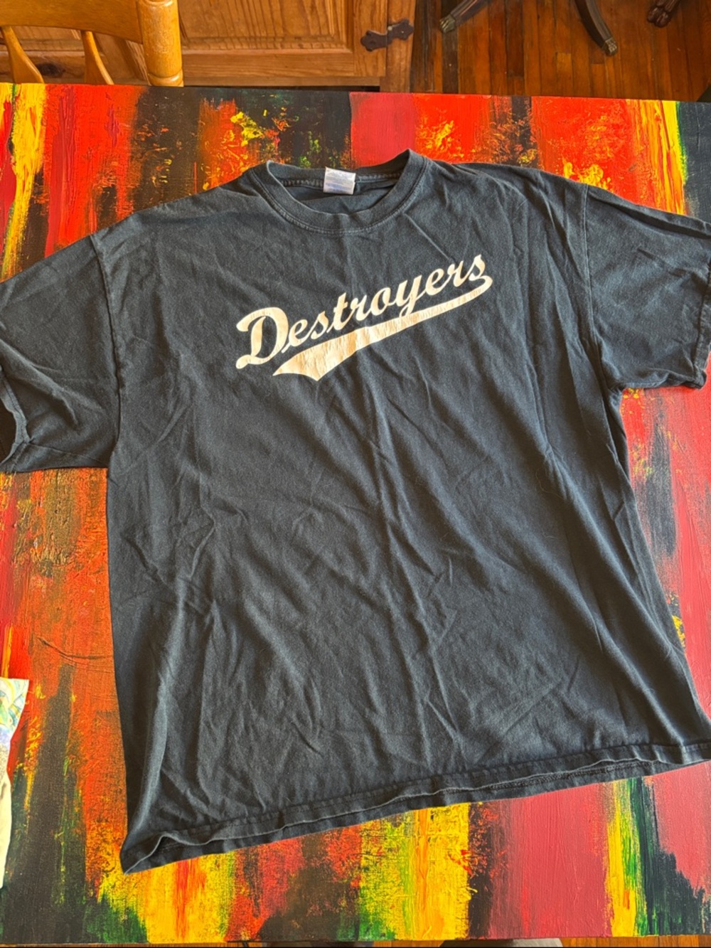 Gildan Vintage Black 'Destroyers' Graphic Tee